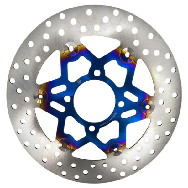 ΔΙΣΚΟΠΛΑΚΑ ΕΜΠΡΟΣΘΙΑ ΠΛΕΥΣΤΗ RACING 245MM YAMAHA CRYPTON X 135 TOKAHI ΜΠΛΕ