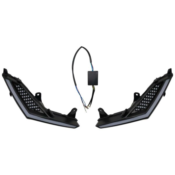 ΦΛΑΣ ΕΜΠΡΟΣ ΖΕΥΓΟΣ LED ΚΟΚΚΙΝΗ ΚΥΨΕΛΗ ΡΥΘΜΙΖΟΜΕΝΟ ΦΩΣ ΜΕ BLUETOOTH SYM VF 185 DYNOPRO