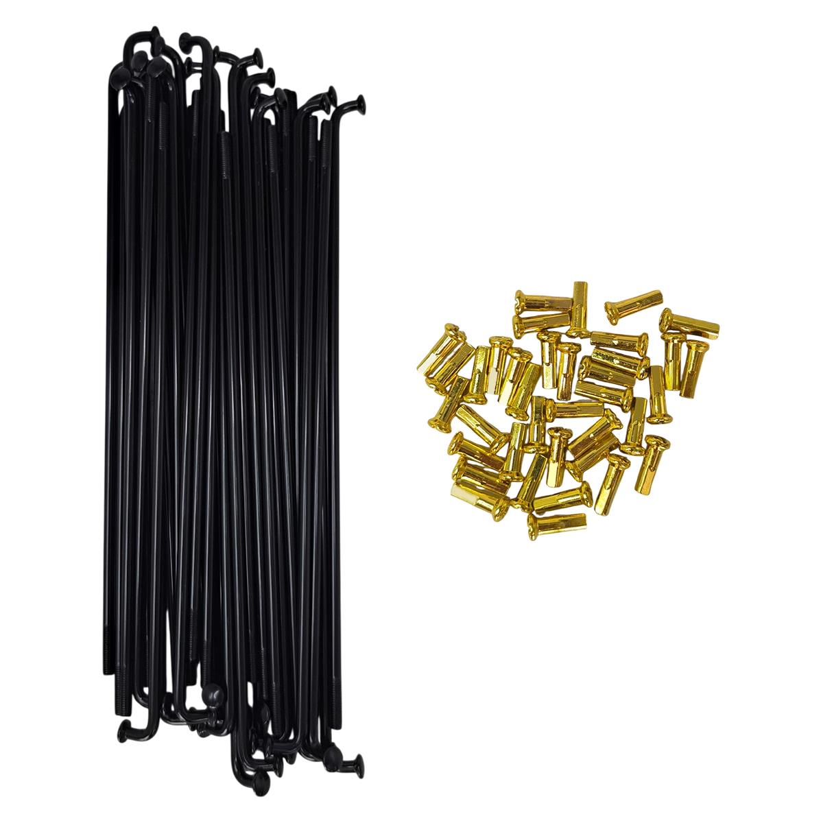 10940-139 ΑΚΤΙΝΕΣ ΤΡΟΧΟΥ ΕΝΙΣΧΥΜΕΝΕΣ 9G 182MM STRONG ΜΑΥΡΕΣ ΜΕ ΧΡΥΣΑ ΚΑΨΟΥΛΙΑ