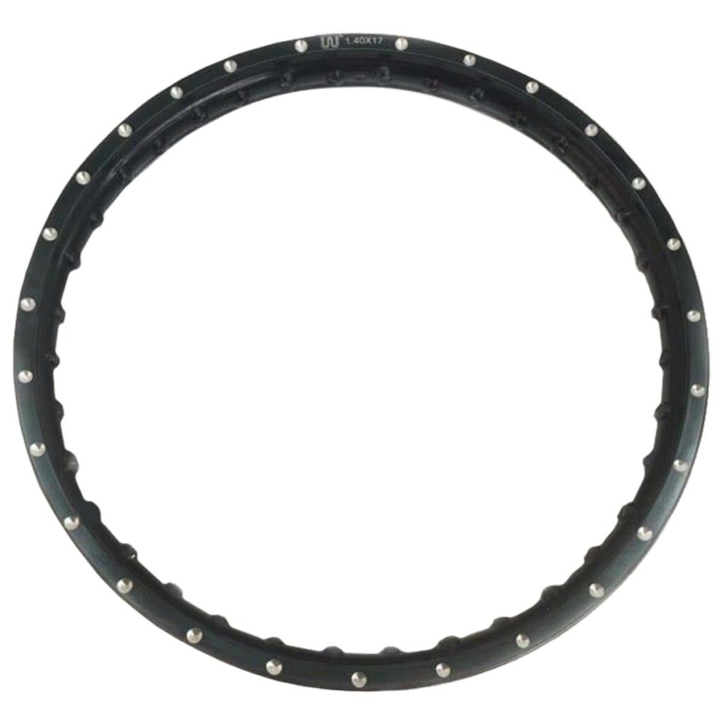 Στεφανι 1.60 αλουμινίου μαύρα με τρύπες W-Standard