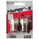 ΛΑΜΠΕΣ ΦΑΝΟΥ ΕΜΠΡΟΣ S25 12V/21/5W LED 2 TMX HYPER-X ΛΕΥΚΗ