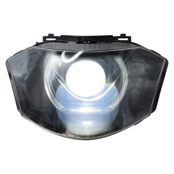 ΦΑΝΑΡΙ ΕΜΠΡΟΣΘΙΟ ΚΟΜΠΛΕ LED ANGEL EYES 3D ΜΑΥΡΟ YAMAHA CRYPTON X 135 HYPER-X