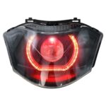 ΦΑΝΑΡΙ ΕΜΠΡΟΣΘΙΟ ΚΟΜΠΛΕ LED ANGEL EYES 3D ΚΟΚΚΙΝΟ YAMAHA CRYPTON X 135 HYPER-X