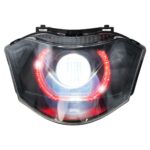 ΦΑΝΑΡΙ ΕΜΠΡΟΣΘΙΟ ΚΟΜΠΛΕ LED ANGEL EYES 3D ΚΟΚΚΙΝΟ YAMAHA CRYPTON X 135 HYPER-X