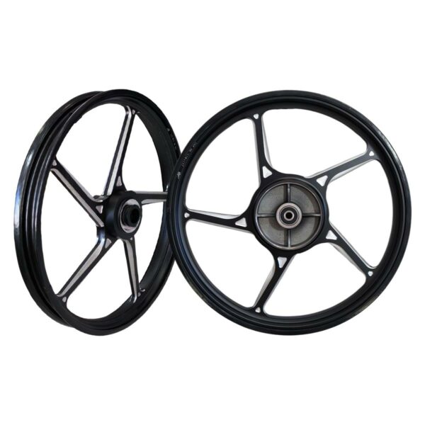 ΤΡΟΧΟΙ ΖΑΝΤΕΣ ΖΕΥΓΟΣ YAMAHA CRYPTON X 135 AJI RACING ΜΑΥΡΟΙ (AJI511)