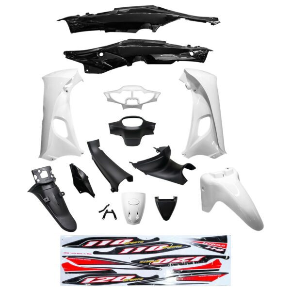 ΚΟΥΣΤΟΥΜΙ ΣΕΤ ΠΛΑΣΤΙΚΩΝ MODENAS KRISS 125 ΑΣΠΡΟ MSEKI