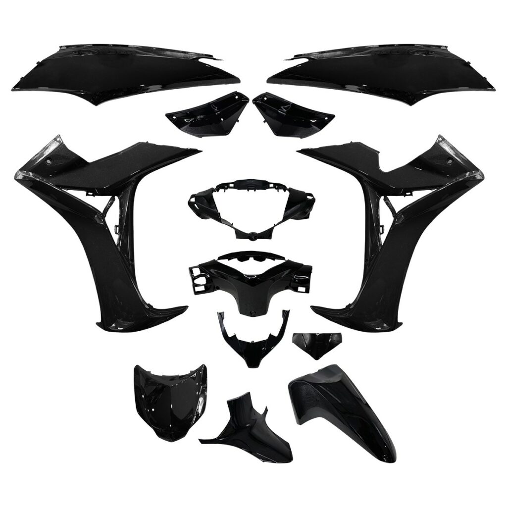 ΚΟΥΣΤΟΥΜΙ ΣΕΤ ΠΛΑΣΤΙΚΩΝ HONDA SUPRA X 125i ΜΑΥΡΟ V DOCTOR