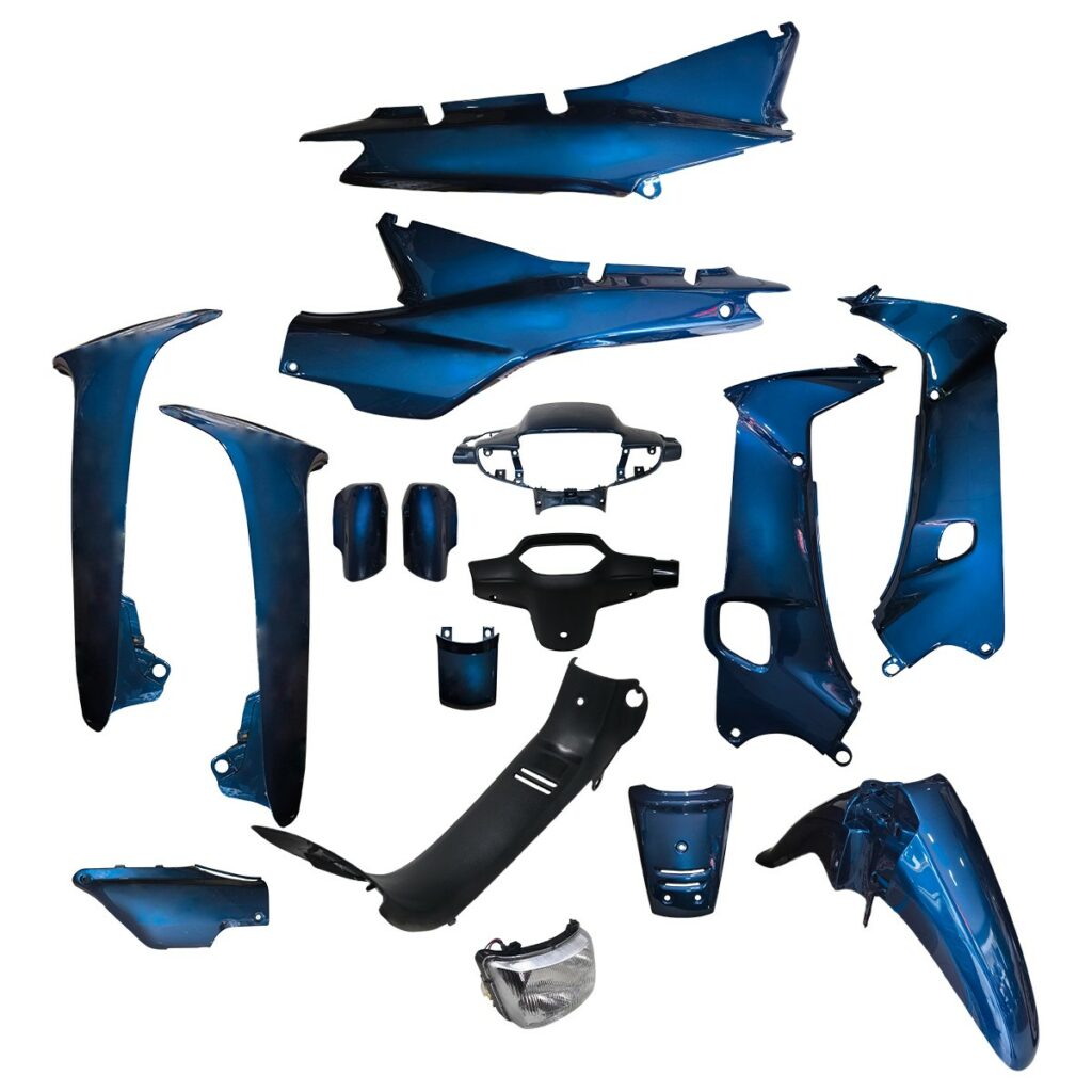 ΚΟΥΣΤΟΥΜΙ ΣΕΤ ΠΛΑΣΤΙΚΩΝ ΜΕ ΦΑΝΑΡΙ (16ΤΜΧ) HONDA SUPRA ΣΚΟΥΡΟ ΜΠΛΕ