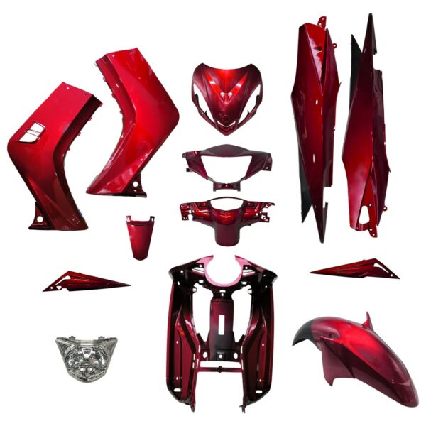 ΚΟΥΣΤΟΥΜΙ ΣΕΤ ΠΛΑΣΤΙΚΩΝ ΚΟΜΠΛΕ ΜΕ ΦΑΝΑΡΙ 12ΤΜΧ YAMAHA CRYPTON X 135 ΜΠΟΡΝΤΟ