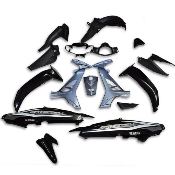 ΚΟΥΣΤΟΥΜΙ ΣΕΤ ΠΛΑΣΤΙΚΩΝ 16 ΤΕΜ YAMAHA CRYPTON T110 ΜΑΥΡΟ / ΑΣΗΜΙ