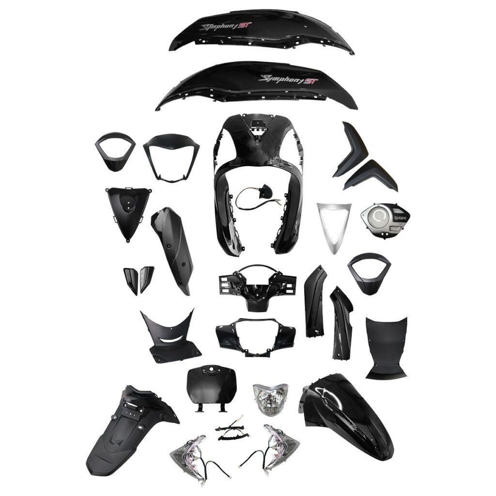 ΚΟΥΣΤΟΥΜΙ ΣΕΤ ΠΛΑΣΤΙΚΩΝ SYM SYMPHONY ST 125/200 '15-'20 EURO 4 28TMX ΜΑΥΡΟ