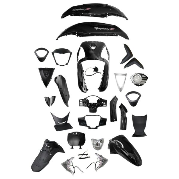 ΚΟΥΣΤΟΥΜΙ ΣΕΤ ΠΛΑΣΤΙΚΩΝ SYM SYMPHONY ST 125/200 '15-'20 EURO 4 28TMX ΜΑΥΡΟ