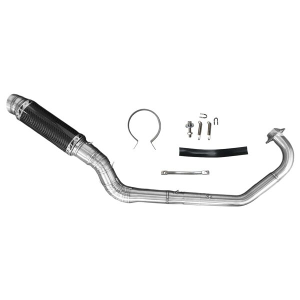 ΕΞΑΤΜΙΣΗ HIGH UP (Φ35-38-57) YAMAHA CRYPTON X 135 MHT RACING ΜΑΥΡΟ CARBON ΤΕΛΙΚΟ