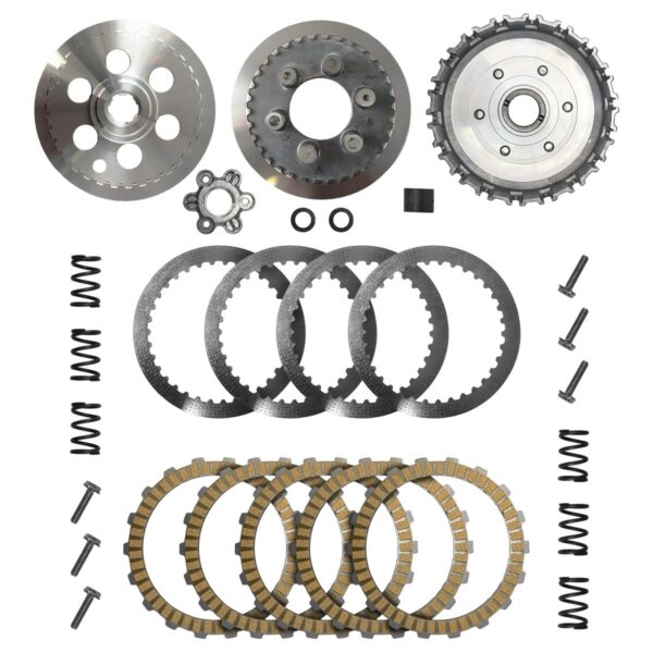 ΚΑΜΠΑΝΑ ΣΥΜΠΛΕΚΤΗ ΚΟΜΠΛΕ 6 ΕΛΑΤΗΡΙΑ 5 ΔΙΣΚΟΙ 4 ΜΕΤΑΛΛΙΚΟΙ ΔΙΣΚΟΙ HONDA INNOVA 125 / ASTREA GRAND 100 / SUPRA 100 TAIKOM