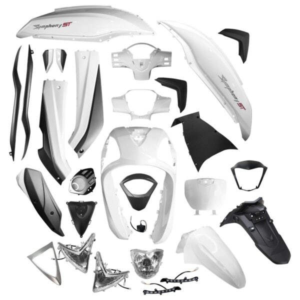 ΚΟΥΣΤΟΥΜΙ ΣΕΤ ΠΛΑΣΤΙΚΩΝ SYM SYMPHONY ST 125 / 200 '15-'20 EURO 4 28TMX ΑΣΠΡΟ